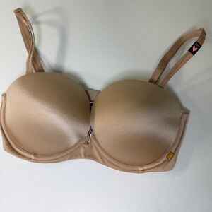 Victorias Secret Very Sexy Multi-Way Strapless Push Up Bra 32DD Nude Underwire